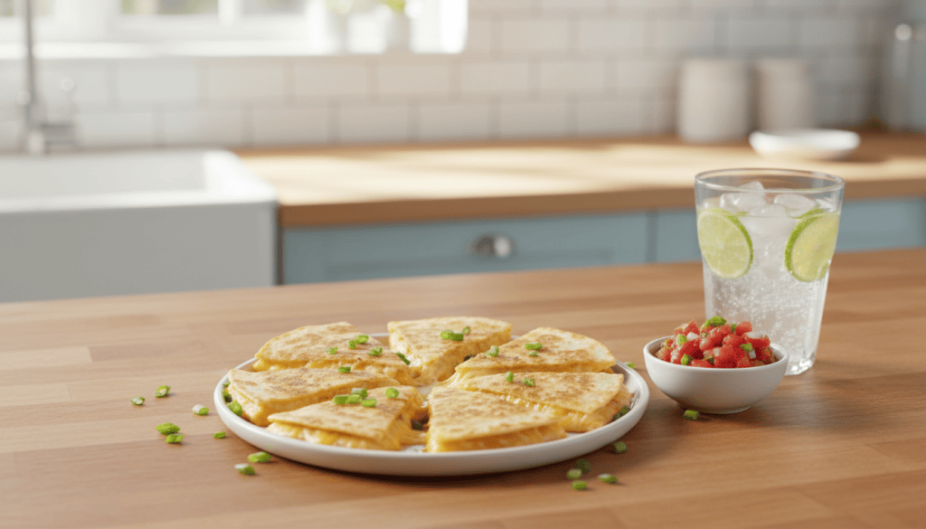 Crispy 3-Ingredient Cheese Quesadilla Wedges + Easy Drinks