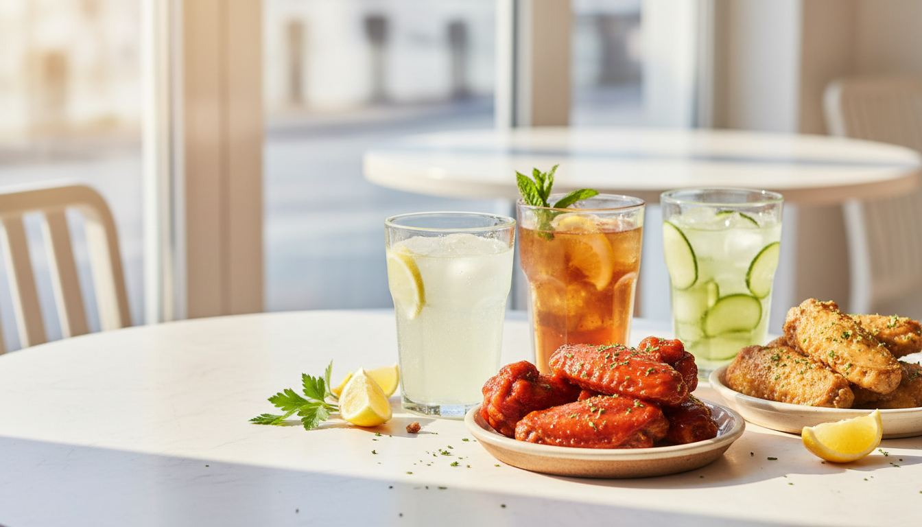 Drinks for Spicy Wings: illustration for recipe guide